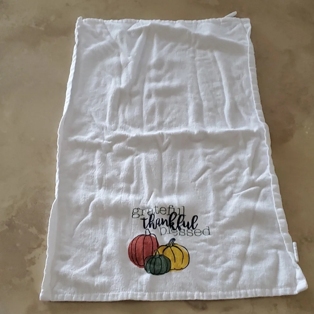 SALE! Grateful Thankful Blessed Hand/Kitchen Towel